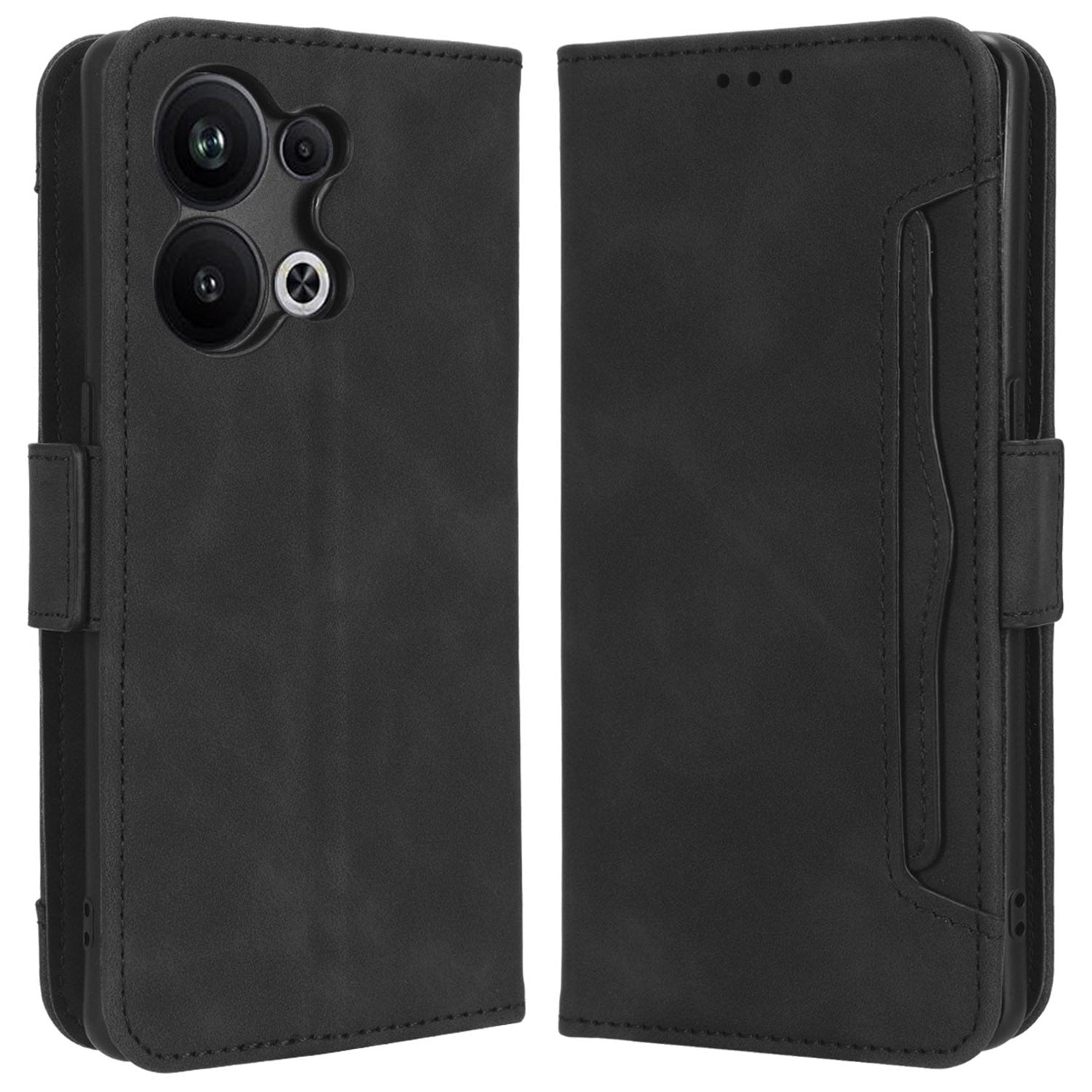 For Oppo Reno9 Pro 5G All-round Shockproof PU Leather Phone Case Multiple Card Slots Magnetic Flip Phone Cover Wallet Stand For Oppo Reno9 Pro 5G All-round Shockproof PU Leather Phone Case Multiple Card Slots Magnetic Flip Phone Cover Wallet Stand